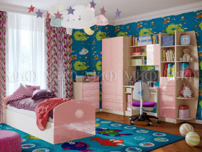 Детская комната Юниор-2 Розовый металлик в Тарко-Сале - tarko-sale.magazinmebel.ru | фото