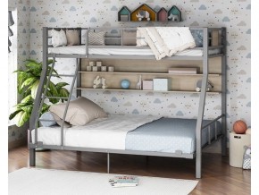Двухъярусная кровать Гранада-1П 140 Серая в Тарко-Сале - tarko-sale.magazinmebel.ru | фото