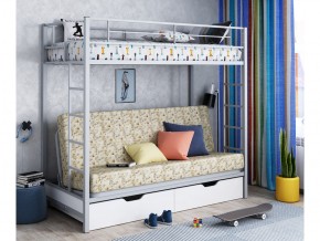 Двухъярусная кровать с диваном Мадлен ЯЯ Серый-пифагор в Тарко-Сале - tarko-sale.magazinmebel.ru | фото - изображение 1