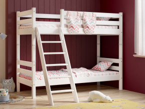 Двухъярусная кровать Соня вариант 10 с наклонной лестницей белая в Тарко-Сале - tarko-sale.magazinmebel.ru | фото