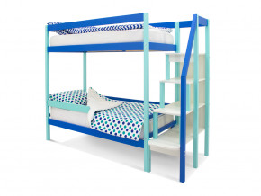 Двухъярусная кровать Svogen с бортиком мятно-синий в Тарко-Сале - tarko-sale.magazinmebel.ru | фото