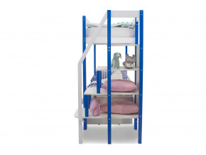 Двухъярусная кровать Svogen с ящиками и бортиком сине-белый в Тарко-Сале - tarko-sale.magazinmebel.ru | фото - изображение 3