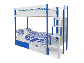 Двухъярусная кровать Svogen с ящиками сине-белый в Тарко-Сале - tarko-sale.magazinmebel.ru | фото - изображение 1