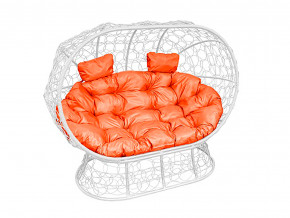 Кокон Лежебока на подставке с ротангом оранжевая подушка в Тарко-Сале - tarko-sale.magazinmebel.ru | фото