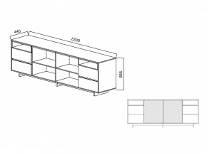 Комодино Moderno-2200 Ф4 в Тарко-Сале - tarko-sale.magazinmebel.ru | фото - изображение 4