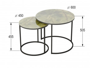 Комплект столов журнальных Стелла зеленый оникс в Тарко-Сале - tarko-sale.magazinmebel.ru | фото - изображение 2