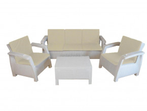 Комплект уличной мебели Yalta Premium Terrace Triple Set белый в Тарко-Сале - tarko-sale.magazinmebel.ru | фото