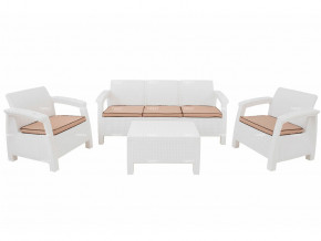 Комплект уличной мебели Yalta Terrace Triple Set белый в Тарко-Сале - tarko-sale.magazinmebel.ru | фото