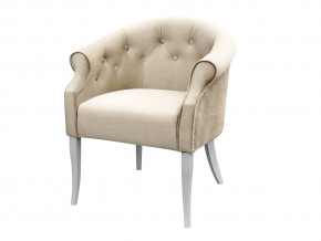 Кресло Милан ткань Ваниль опоры белые в Тарко-Сале - tarko-sale.magazinmebel.ru | фото - изображение 1