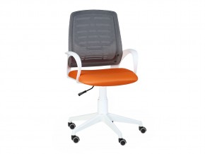 Кресло оператора Ирис white стандарт черный/оранжевый в Тарко-Сале - tarko-sale.magazinmebel.ru | фото