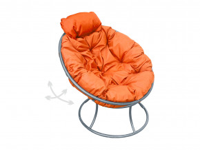 Кресло Папасан мини пружинка без ротанга оранжевая подушка в Тарко-Сале - tarko-sale.magazinmebel.ru | фото