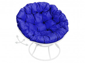 Кресло Папасан пружинка без ротанга синяя подушка в Тарко-Сале - tarko-sale.magazinmebel.ru | фото