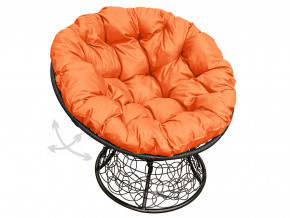 Кресло Папасан пружинка с ротангом оранжевая подушка в Тарко-Сале - tarko-sale.magazinmebel.ru | фото