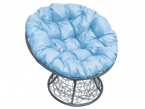 Кресло Папасан с ротангом голубая подушка в Тарко-Сале - tarko-sale.magazinmebel.ru | фото