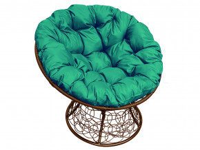 Кресло Папасан с ротангом зелёная подушка в Тарко-Сале - tarko-sale.magazinmebel.ru | фото