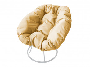 Кресло Пончик без ротанга бежевая подушка в Тарко-Сале - tarko-sale.magazinmebel.ru | фото