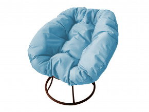 Кресло Пончик без ротанга голубая подушка в Тарко-Сале - tarko-sale.magazinmebel.ru | фото