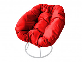 Кресло Пончик без ротанга красная подушка в Тарко-Сале - tarko-sale.magazinmebel.ru | фото