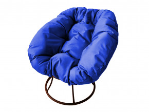 Кресло Пончик без ротанга синяя подушка в Тарко-Сале - tarko-sale.magazinmebel.ru | фото