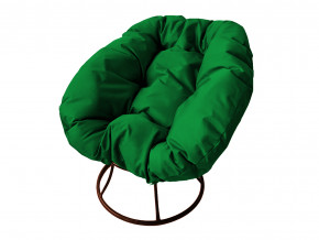 Кресло Пончик без ротанга зелёная подушка в Тарко-Сале - tarko-sale.magazinmebel.ru | фото