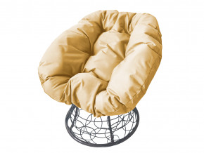 Кресло Пончик с ротангом бежевая подушка в Тарко-Сале - tarko-sale.magazinmebel.ru | фото