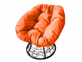 Кресло Пончик с ротангом оранжевая подушка в Тарко-Сале - tarko-sale.magazinmebel.ru | фото