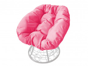 Кресло Пончик с ротангом розовая подушка в Тарко-Сале - tarko-sale.magazinmebel.ru | фото