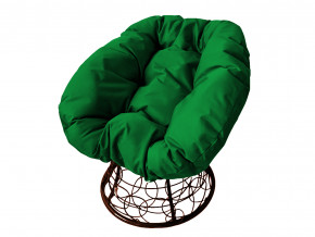 Кресло Пончик с ротангом зелёная подушка в Тарко-Сале - tarko-sale.magazinmebel.ru | фото
