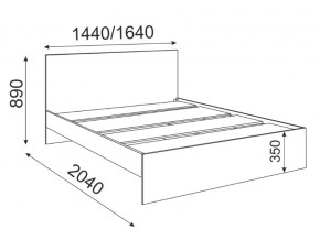 Кровать 1600 Осло модуль 4 с ящиками Дуб золото в Тарко-Сале - tarko-sale.magazinmebel.ru | фото - изображение 2