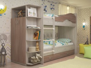 Кровать 2-х ярусная Мая с ящиками и шкафом на латофлексах шимо в Тарко-Сале - tarko-sale.magazinmebel.ru | фото