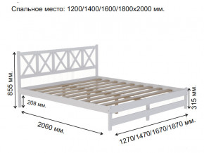 Кровать 2-х спальная Аист-8 Классика белый 1200х2000 мм в Тарко-Сале - tarko-sale.magazinmebel.ru | фото - изображение 2