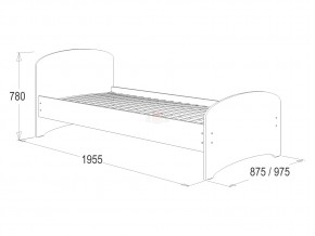 Кровать-4 одинарная 800*1900 венге в Тарко-Сале - tarko-sale.magazinmebel.ru | фото - изображение 2