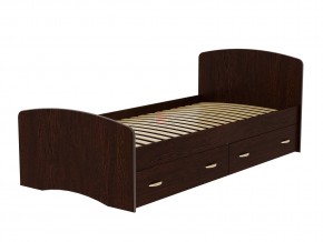 Кровать-6 одинарная с 2-мя ящиками 900*2000 венге в Тарко-Сале - tarko-sale.magazinmebel.ru | фото