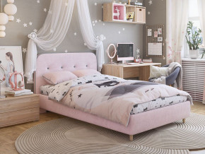 Кровать 900 Лео велюр нежно-розовый в Тарко-Сале - tarko-sale.magazinmebel.ru | фото - изображение 4