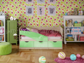 Кровать Бабочки 1800 Салатовый металлик в Тарко-Сале - tarko-sale.magazinmebel.ru | фото