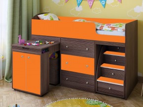 Кровать чердак Малыш 70х160 бодега-оранжевый в Тарко-Сале - tarko-sale.magazinmebel.ru | фото - изображение 1