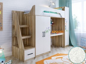 Кровать чердак Тея с пеналом с фасадом для рисования феритейл в Тарко-Сале - tarko-sale.magazinmebel.ru | фото - изображение 1