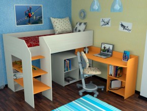 Кровать чердак Теремок 2 Оранжевый в Тарко-Сале - tarko-sale.magazinmebel.ru | фото - изображение 2