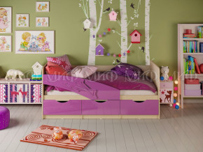 Кровать Дельфин 1600 Фиолетовый металлик в Тарко-Сале - tarko-sale.magazinmebel.ru | фото