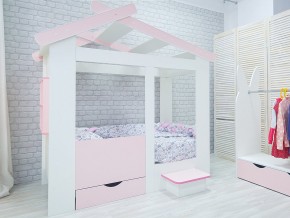 Кровать детская Теремок без ящика розовая в Тарко-Сале - tarko-sale.magazinmebel.ru | фото - изображение 2
