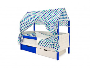 Кровать-домик мягкий Svogen с ящиками и бортиком сине-белый в Тарко-Сале - tarko-sale.magazinmebel.ru | фото - изображение 3