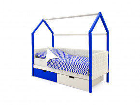 Кровать-домик мягкий Svogen с ящиками сине-белый в Тарко-Сале - tarko-sale.magazinmebel.ru | фото