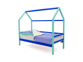 Кровать-домик Svogen с бортиком мятно-синий в Тарко-Сале - tarko-sale.magazinmebel.ru | фото - изображение 1