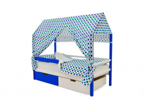 Кровать-домик Svogen с ящиками и бортиком сине-белый в Тарко-Сале - tarko-sale.magazinmebel.ru | фото - изображение 5