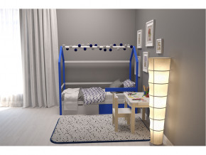 Кровать-домик Svogen с ящиками и бортиком сине-белый в Тарко-Сале - tarko-sale.magazinmebel.ru | фото - изображение 6