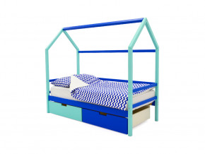 Кровать-домик Svogen с ящиками мятно-синий в Тарко-Сале - tarko-sale.magazinmebel.ru | фото - изображение 1