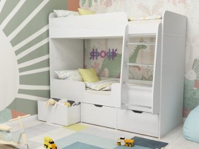Кровать двухъярусная Малыш двойняшка белый в Тарко-Сале - tarko-sale.magazinmebel.ru | фото