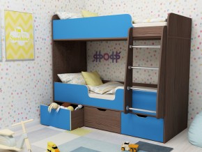 Кровать двухъярусная Малыш двойняшка бодега-голубой в Тарко-Сале - tarko-sale.magazinmebel.ru | фото