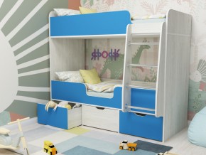 Кровать двухъярусная Малыш двойняшка винтерберг-голубой в Тарко-Сале - tarko-sale.magazinmebel.ru | фото