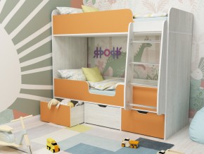 Кровать двухъярусная Малыш двойняшка винтерберг-оранжевый в Тарко-Сале - tarko-sale.magazinmebel.ru | фото